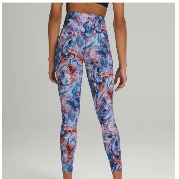Lululemon Base Pace High-Rise Running Tight 25" Atmospheric Purple Multi - Picture 1 of 1